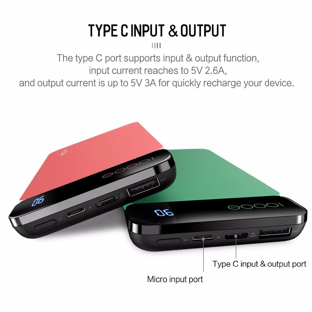 Mini Power Bank Fast Charging Portable Charger External Battery Pack